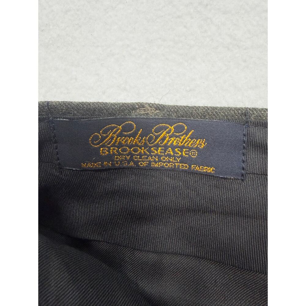 Brooks Brothers Brooksease Olive Green Dress Pants Mens 38 Cuffed Wool Blend - Picture 3 of 11